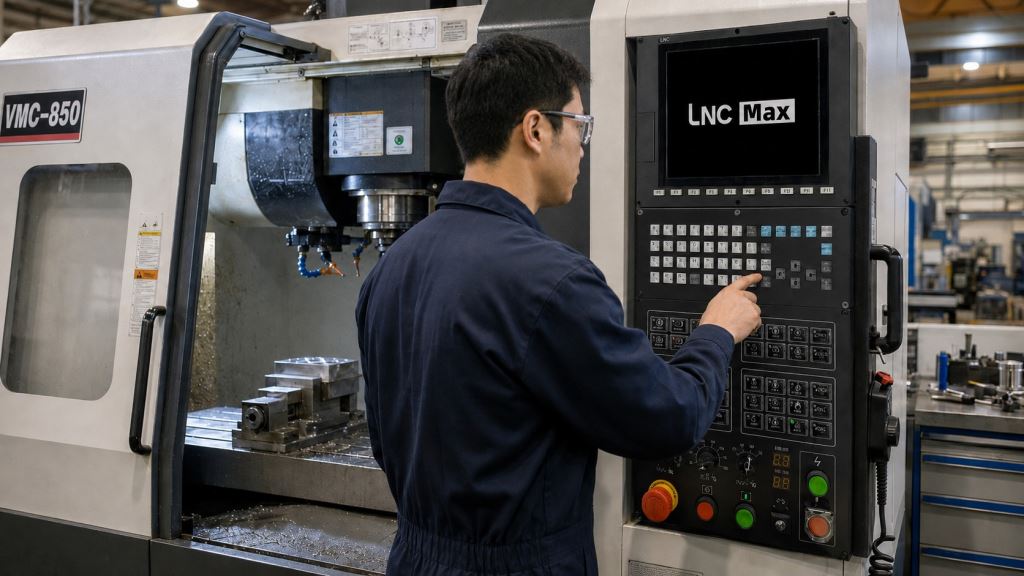 操作人員使用 LNC MAX 系列控制器